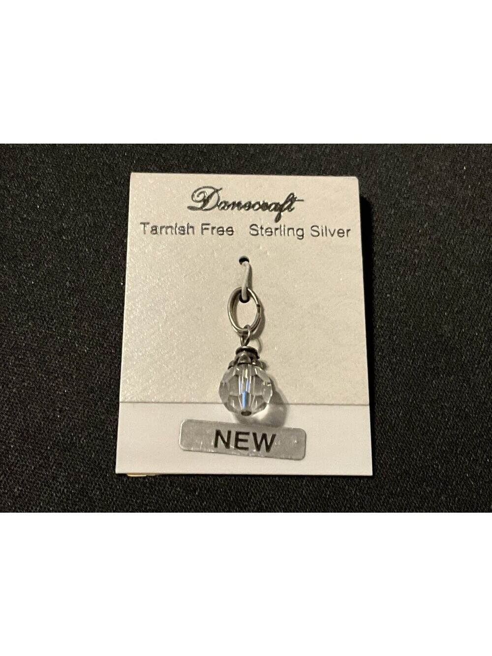 Danecraft Sterling Silver Crystal Charm New